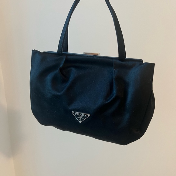 Prada Vintage Black Silk Purse - Picture 2 of 8